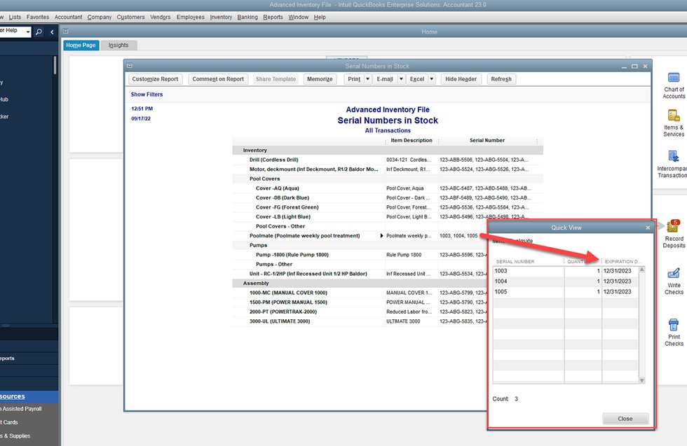 Expiration Date Tracking - A QuickBooks Desktop 2023 Feature